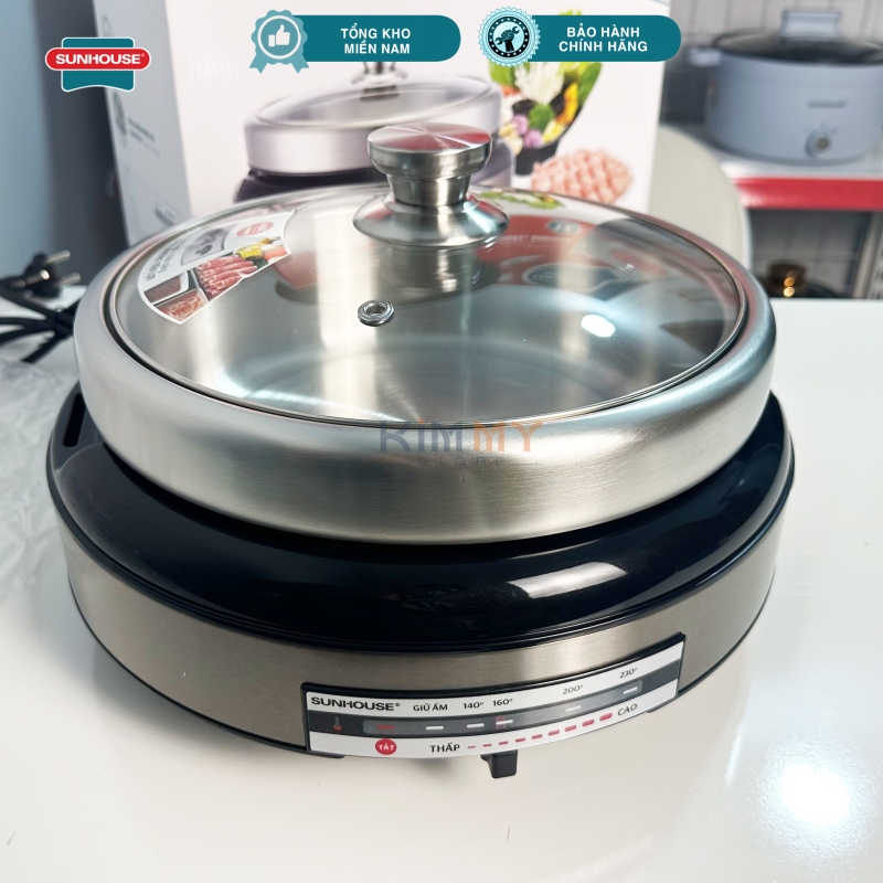 Nồi lẩu nướng đa năng 4L - Lòng nồi INOX - Sunhouse SHD4526